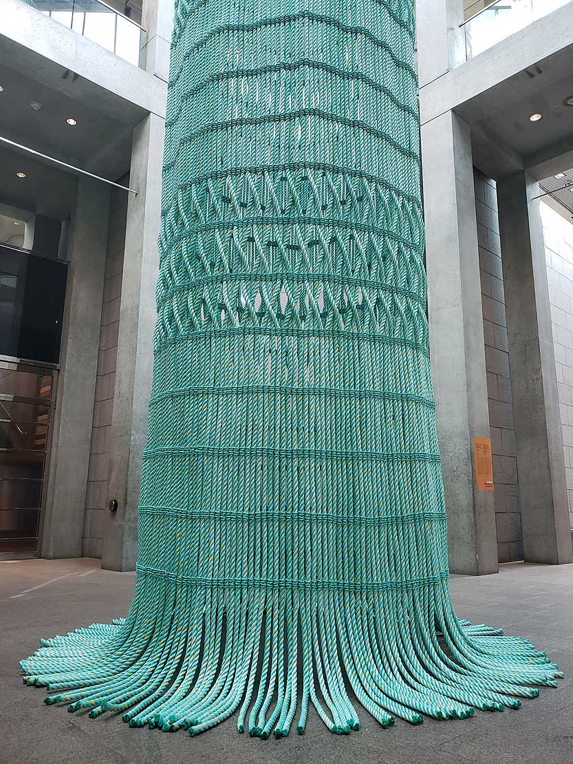 AKA, a tall column of woven marine rope